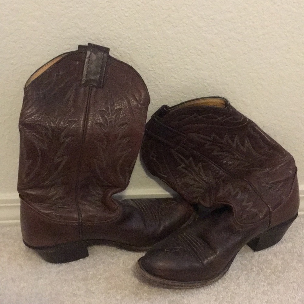 Brown Leather Nocona Boots size 4 1/2